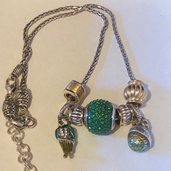 🆕 Brighton Hawaii pineapple charm Golden brown & green Engraved silver sash NWOT - Picture 10 of 10